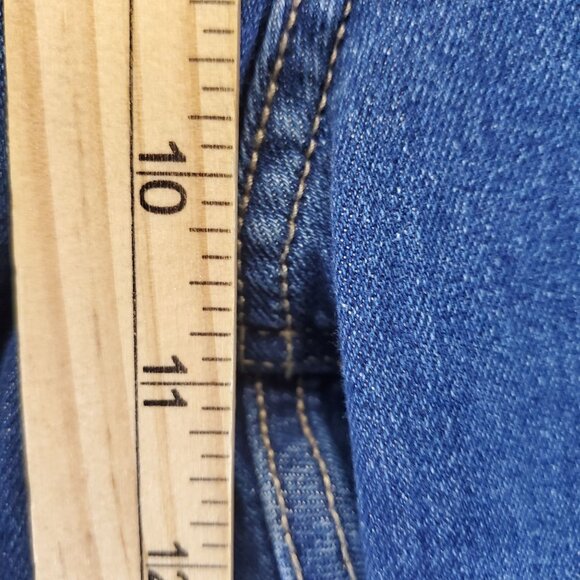 Old Navy Jeans Womens 12 Short Blue Wow Wide Leg High Rise Denim Cropped - Picture 6 of 12